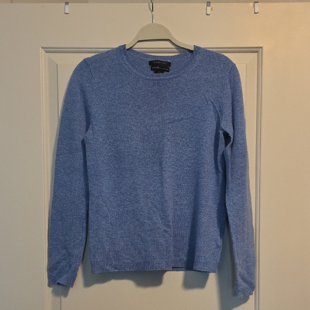 Tahari Women's Blue Crewneck Sweater